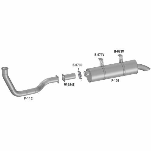 Escapamento Ford Cargo 2422E / 2428E / 2622E - Euro 3